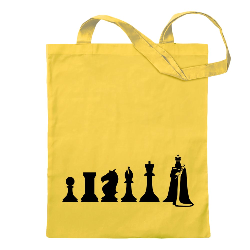 Schach Spiel Evolution Tragetasche Baumwolltasche Stoffbeutel langer Henkel - Bild 15 von 91