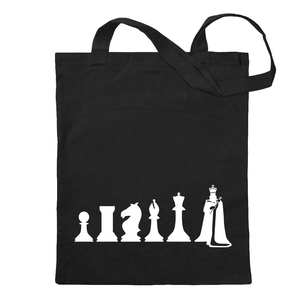 Schach Spiel Evolution Tragetasche Baumwolltasche Stoffbeutel langer Henkel - Bild 64 von 91
