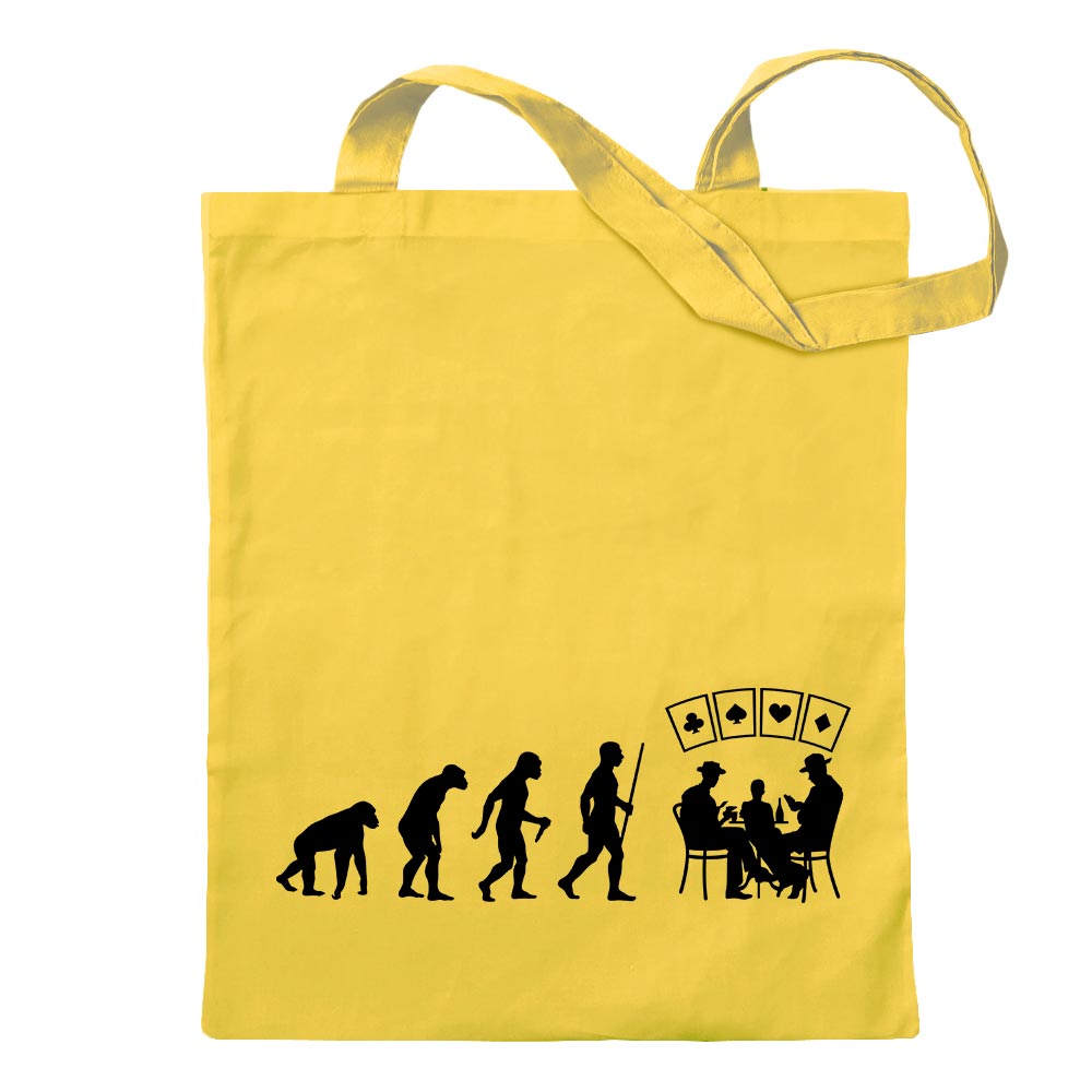 Kartenspiel Pokern Evolution Tragetasche Baumwolltasche Stoffbeutel langer Henk - Bild 15 von 91