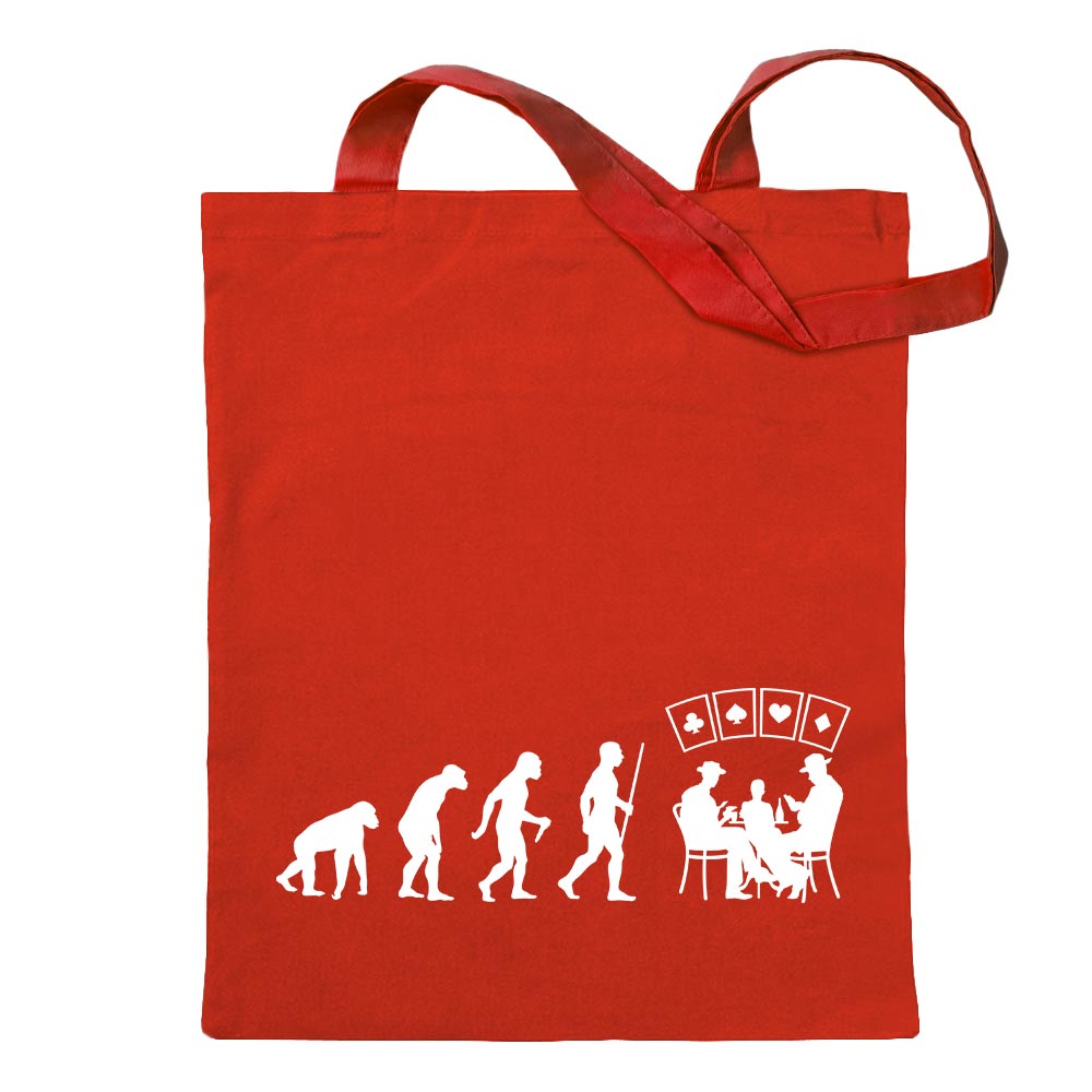 Kartenspiel Pokern Evolution Tragetasche Baumwolltasche Stoffbeutel langer Henk - Bild 50 von 91