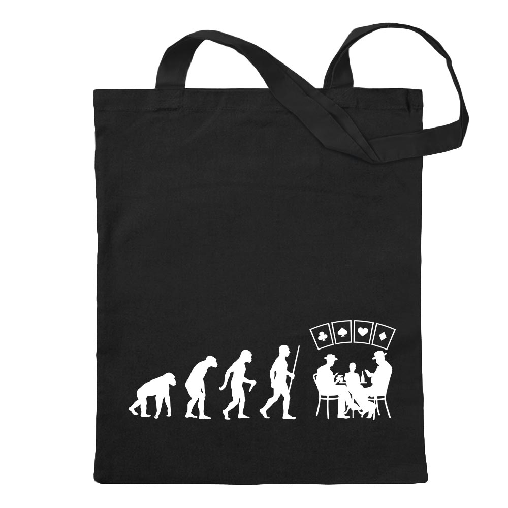 Kartenspiel Pokern Evolution Tragetasche Baumwolltasche Stoffbeutel langer Henk - Bild 64 von 91