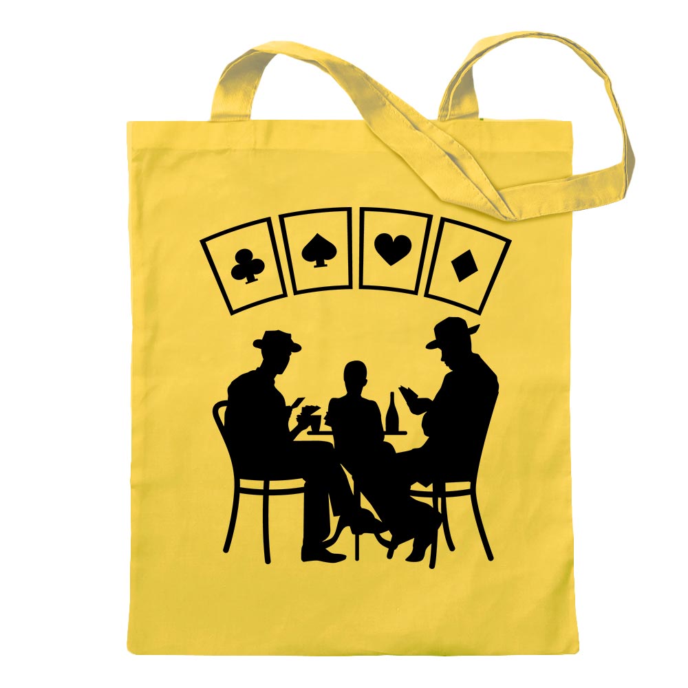Kartenspiel Pokern Tragetasche Baumwolltasche Stoffbeutel langer Henkel - Bild 15 von 91