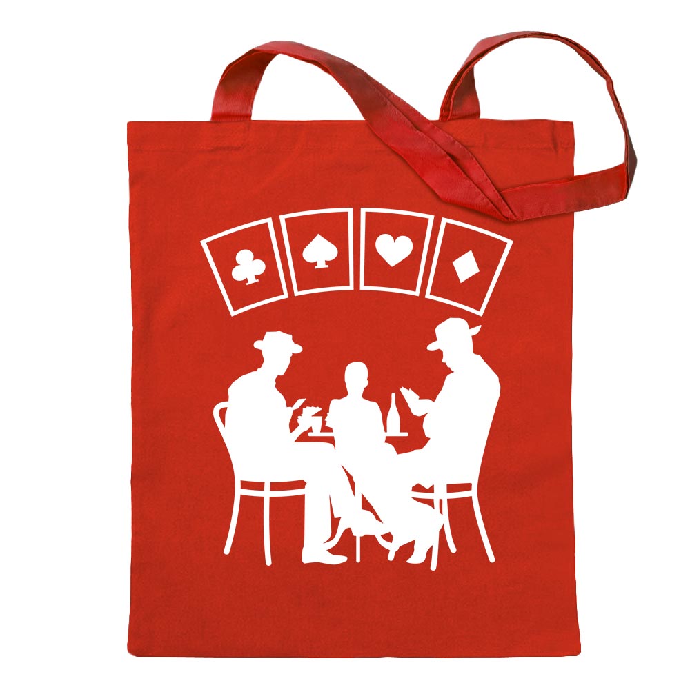 Kartenspiel Pokern Tragetasche Baumwolltasche Stoffbeutel langer Henkel - Bild 50 von 91