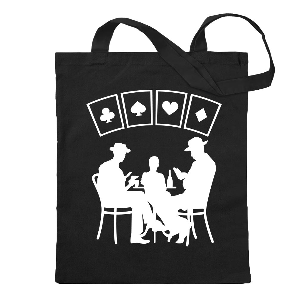 Kartenspiel Pokern Tragetasche Baumwolltasche Stoffbeutel langer Henkel - Bild 64 von 91