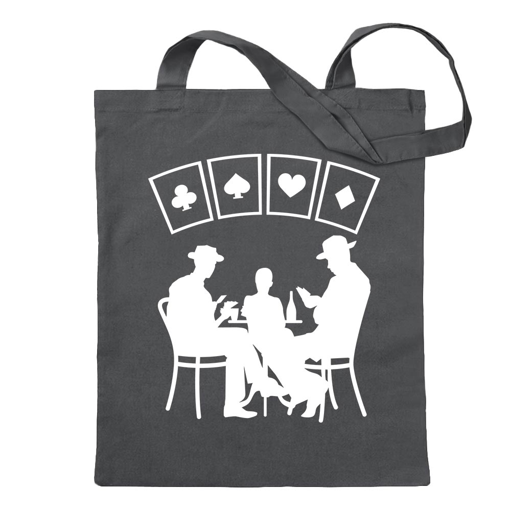 Kartenspiel Pokern Tragetasche Baumwolltasche Stoffbeutel langer Henkel - Bild 71 von 91