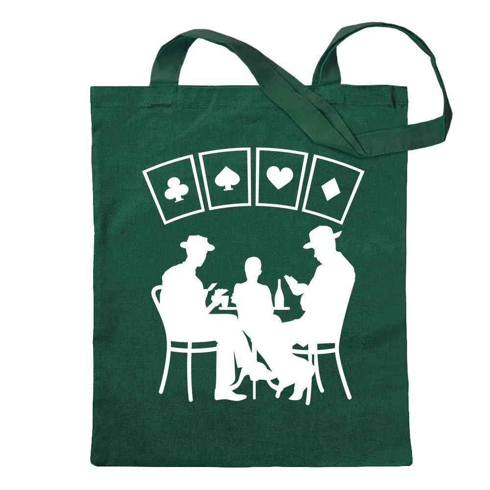Kartenspiel Pokern Tragetasche Baumwolltasche Stoffbeutel langer Henkel - Bild 78 von 91