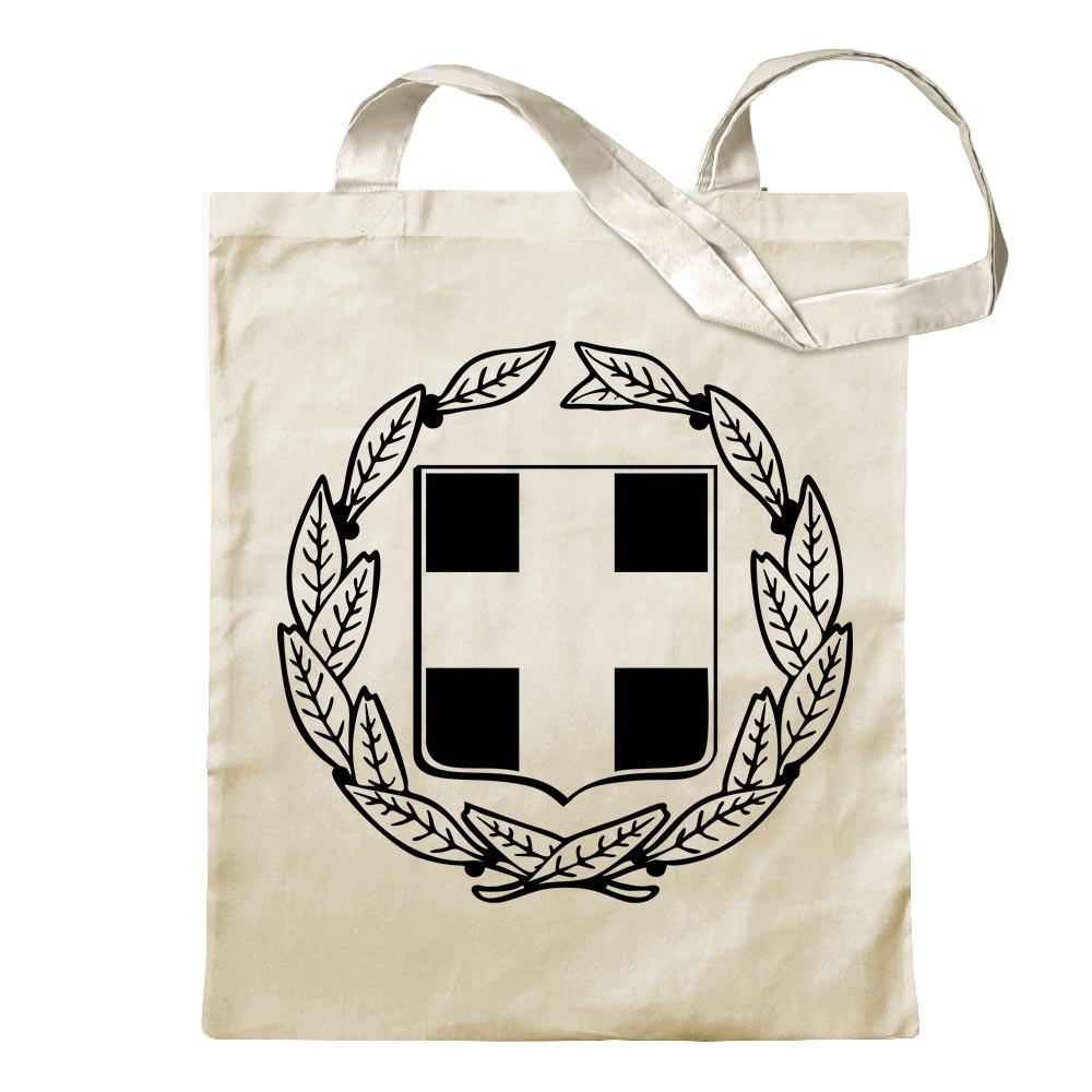 Griechenland Wappen Tragetasche Baumwolltasche Stoffbeutel langer Henkel - Bild 43 von 91
