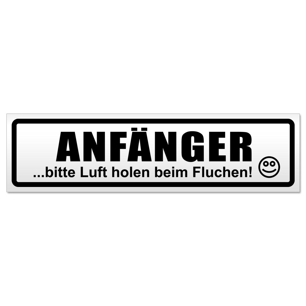 Anfänger - bitte Luft holen Magnetschild Schild magnetisch - Picture 9 of 25