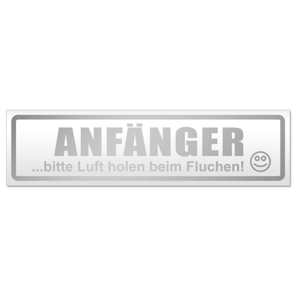 Anfänger - bitte Luft holen Magnetschild Schild magnetisch - Picture 11 of 25