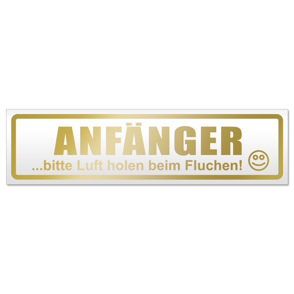 Anfänger - bitte Luft holen Magnetschild Schild magnetisch - Picture 12 of 25