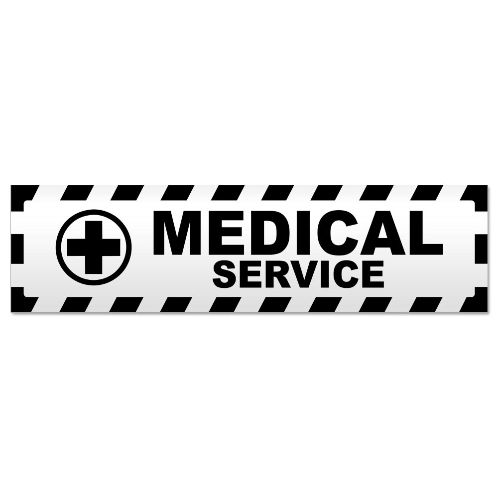 Medical Service Kreuz invertiert Magnetschild Schild magnetisch 