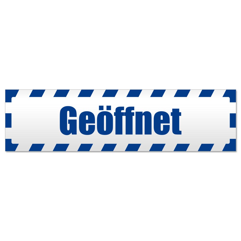 Geöffnet gestreift Magnetschild Schild magnetisch - Picture 10 of 25