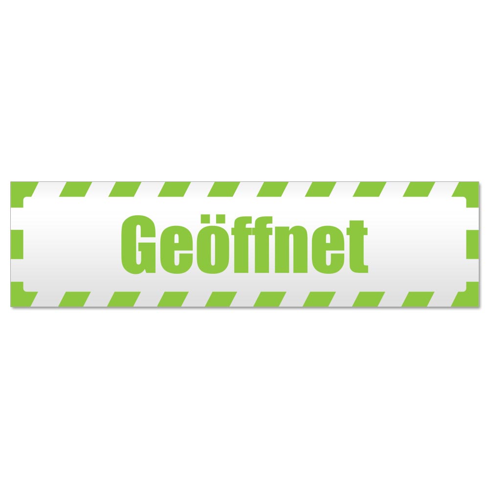 Geöffnet gestreift Magnetschild Schild magnetisch - Picture 8 of 25
