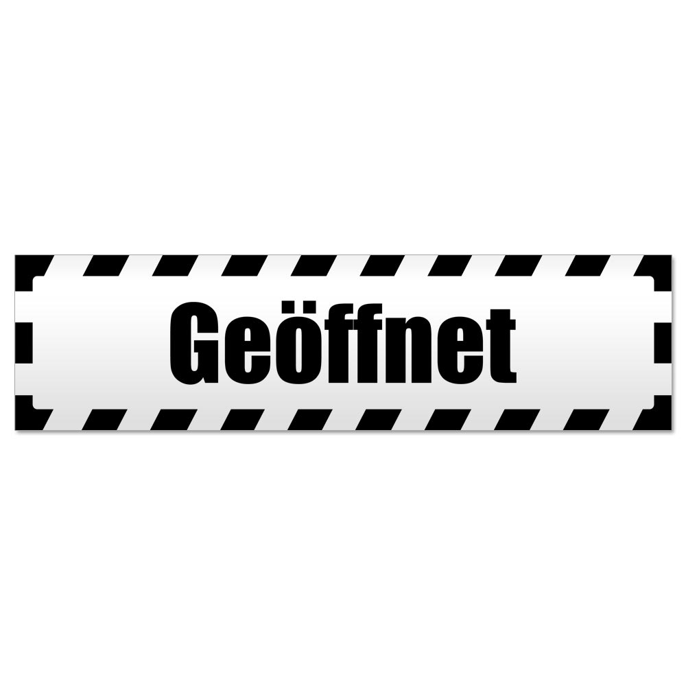 Geöffnet gestreift Magnetschild Schild magnetisch - Picture 9 of 25