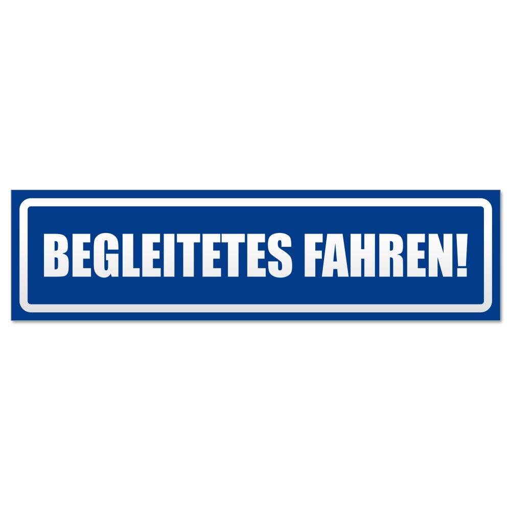 Begleitetes fahren invertiert Magnetschild Schild magnetisch - Picture 10 of 25