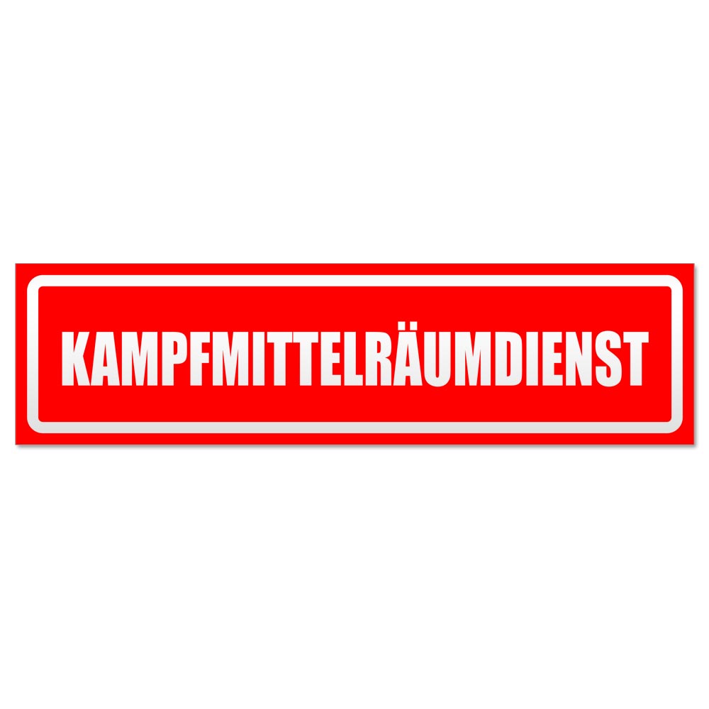 Kampfmittelräumdienst invertiert Magnetschild Schild magnetisch - Picture 7 of 25