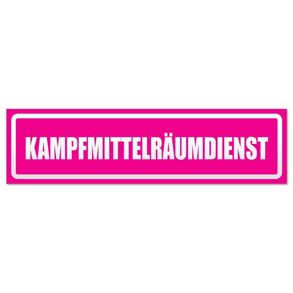 Kampfmittelräumdienst invertiert Magnetschild Schild magnetisch - Picture 13 of 25