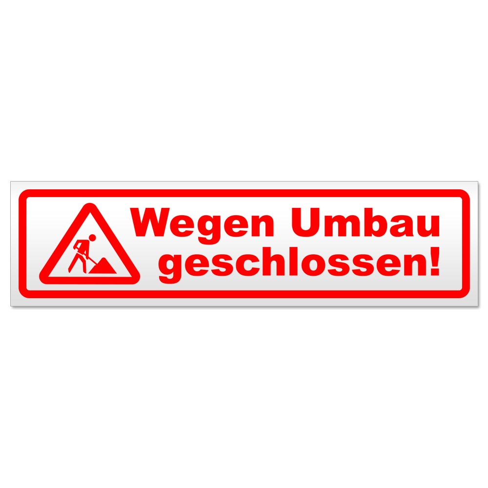 Wegen Umbau geschlossen Magnetschild Schild magnetisch - Picture 7 of 25