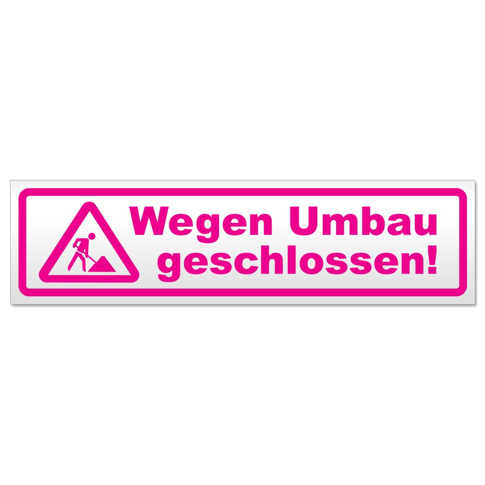 Wegen Umbau geschlossen Magnetschild Schild magnetisch - Picture 13 of 25