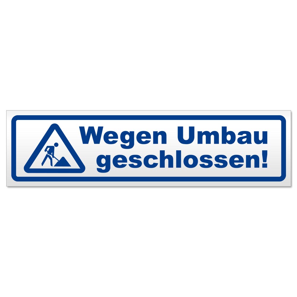 Wegen Umbau geschlossen Magnetschild Schild magnetisch - Picture 10 of 25
