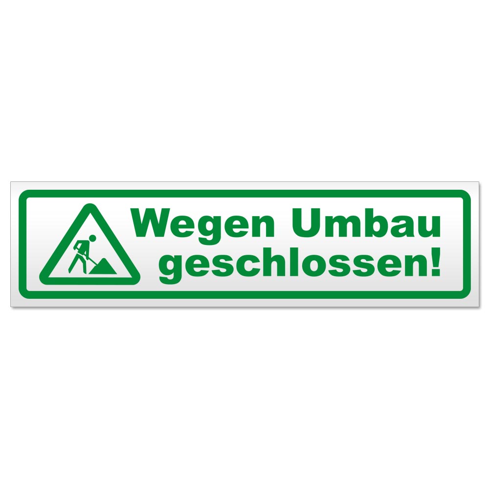 Wegen Umbau geschlossen Magnetschild Schild magnetisch - Picture 15 of 25