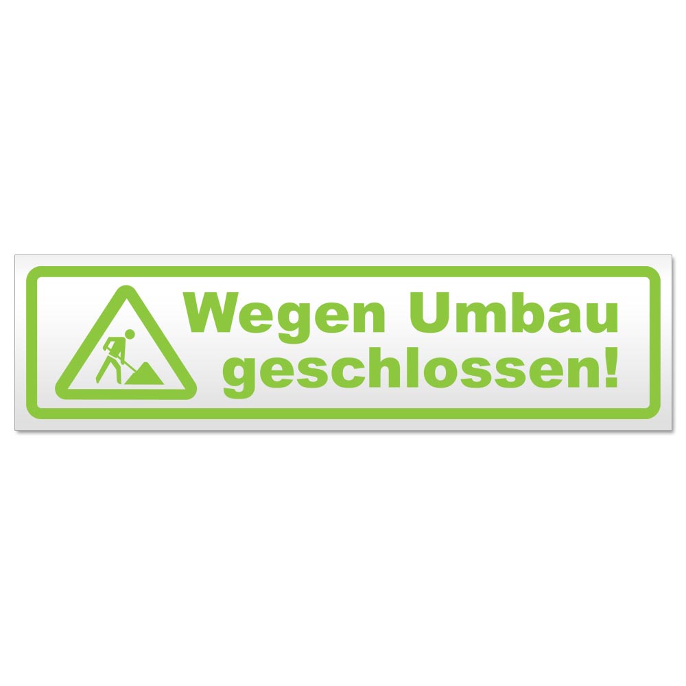 Wegen Umbau geschlossen Magnetschild Schild magnetisch - Picture 8 of 25