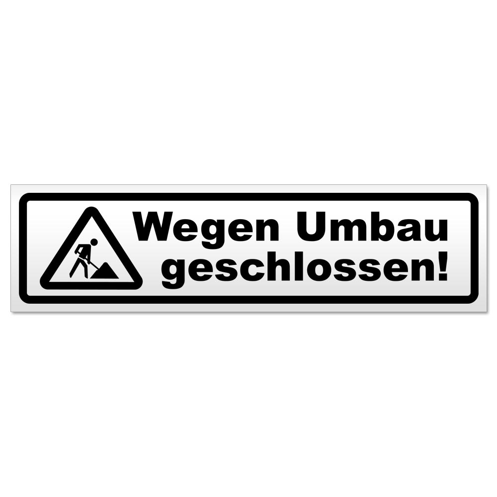 Wegen Umbau geschlossen Magnetschild Schild magnetisch - Picture 9 of 25