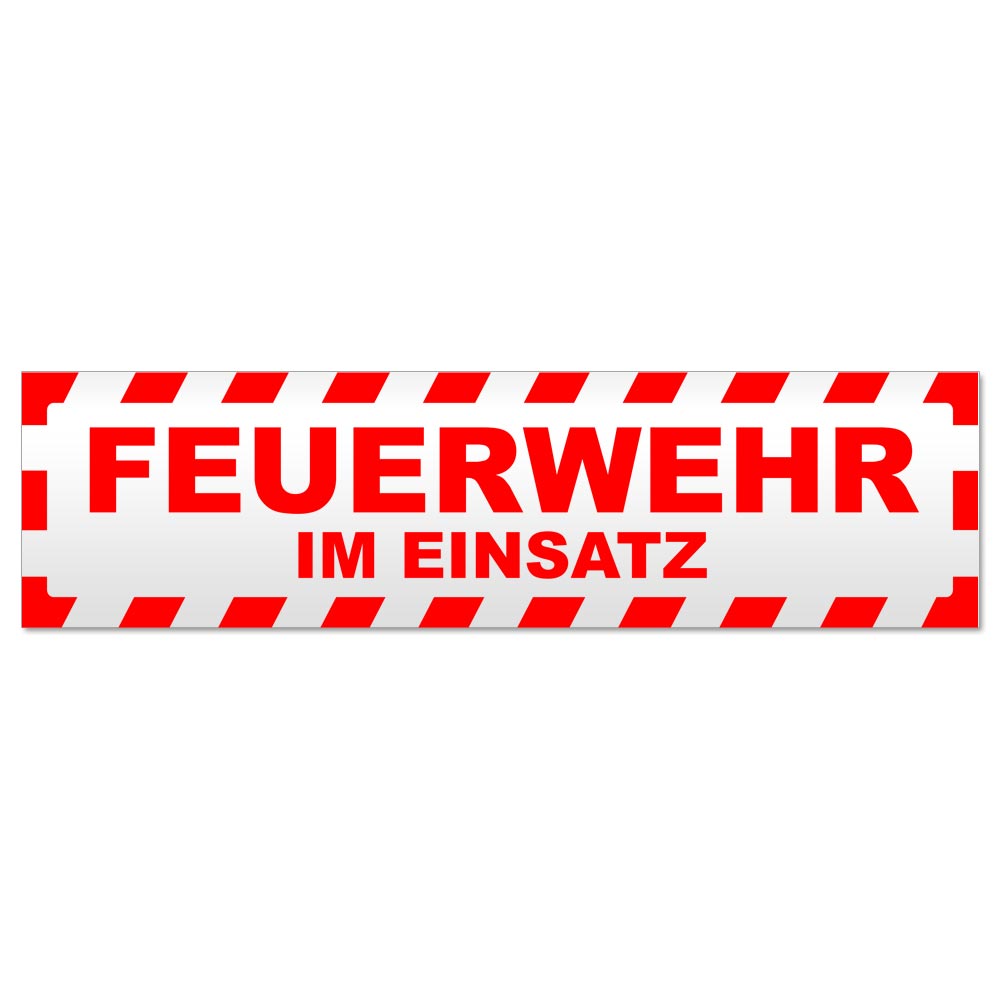 Feuerwehr im Einsatz gestreift Magnetschild Schild magnetisch - Picture 7 of 25