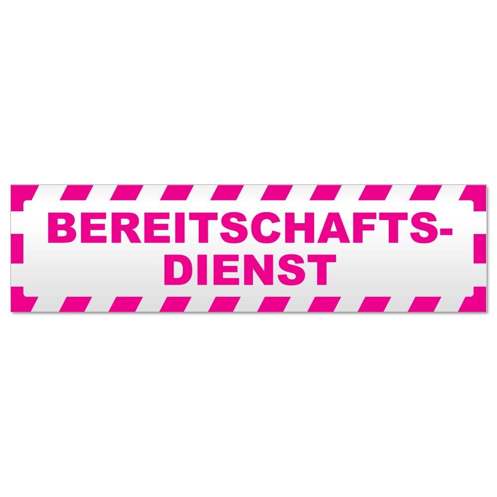 Bereitschaftsdienst gestreift Magnetschild Schild magnetisch - Picture 13 of 25