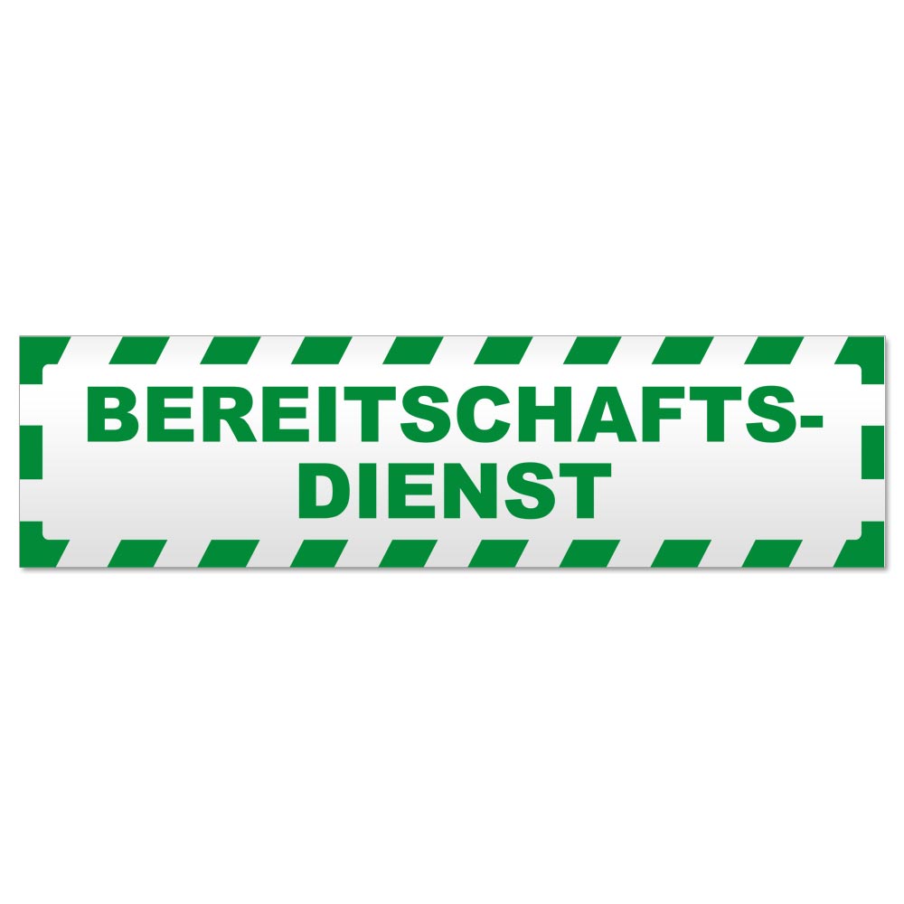 Bereitschaftsdienst gestreift Magnetschild Schild magnetisch - Picture 15 of 25