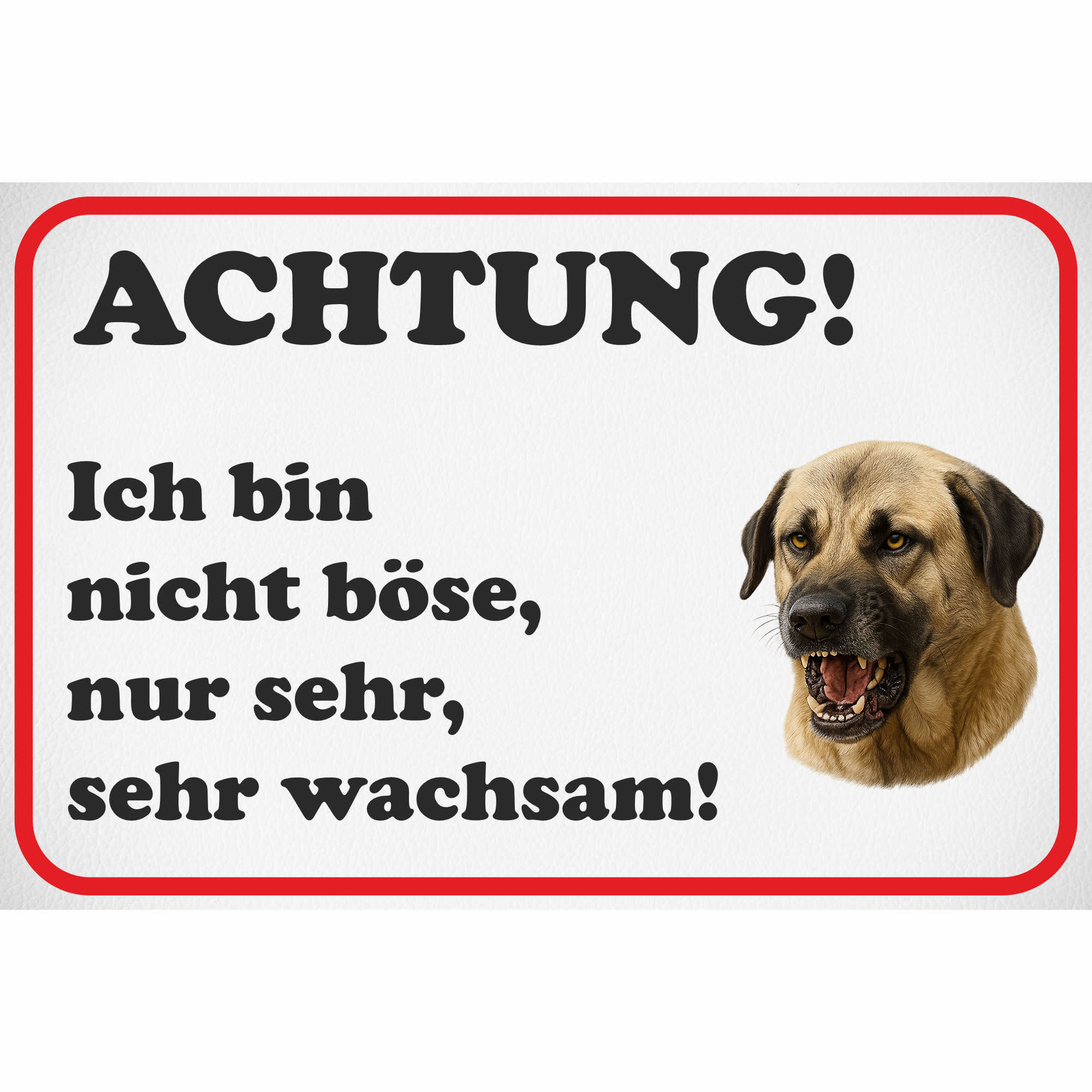 Schild Kangal Hund - Alu Schild 0,5mm wetterfest, lustiges Geschenk Spruch - Picture 9 of 120