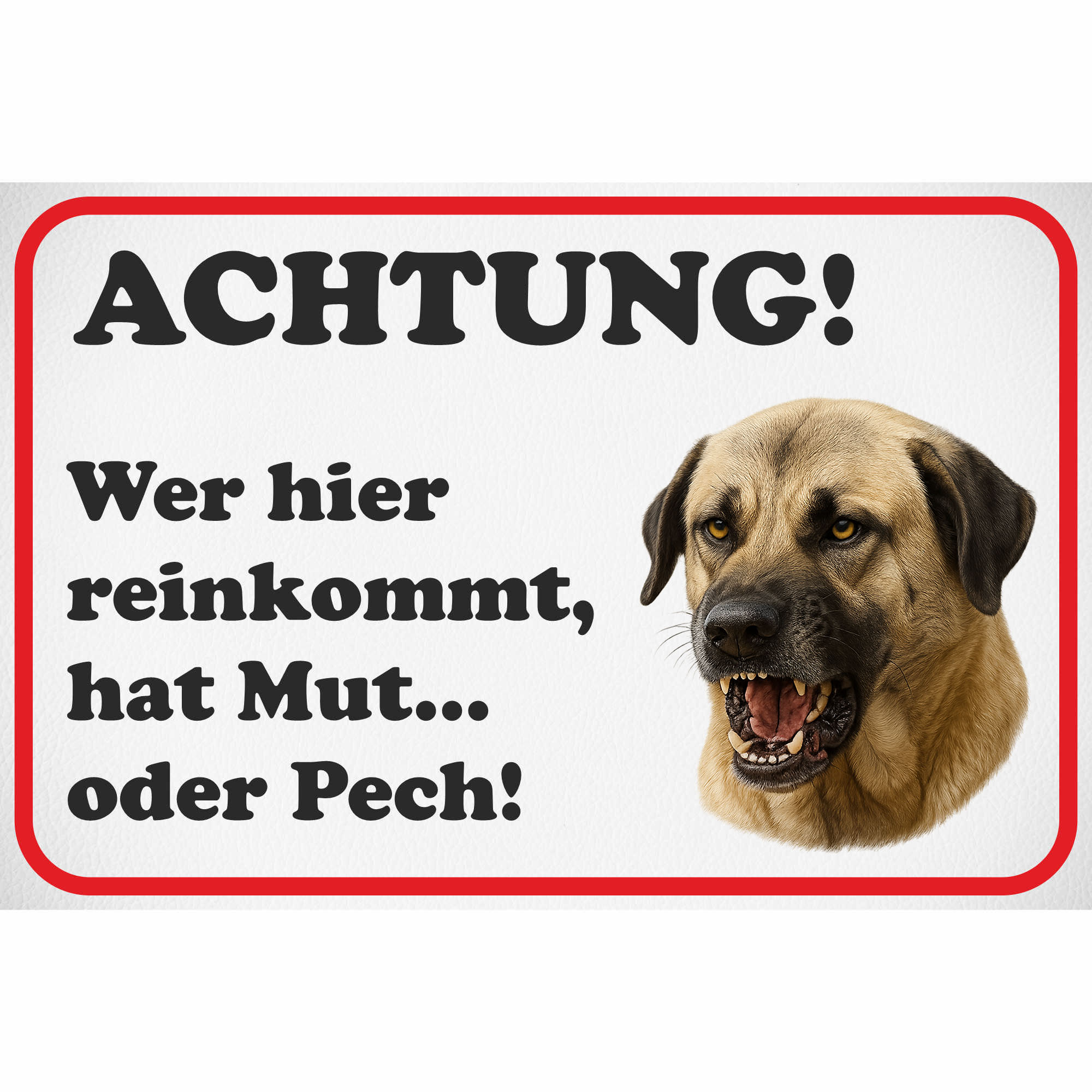 Schild Kangal Hund - Alu Schild 0,5mm wetterfest, lustiges Geschenk Spruch - Picture 81 of 120