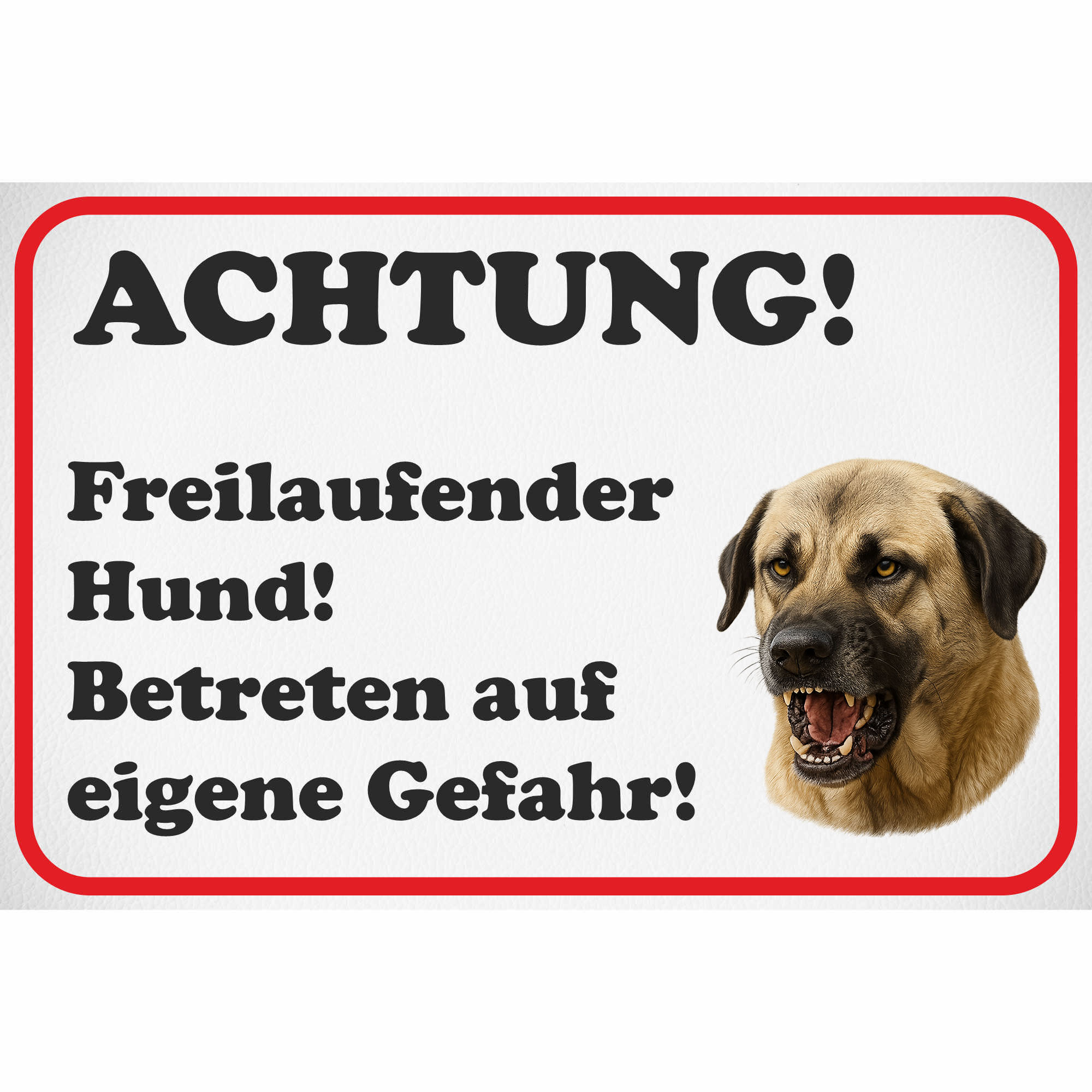 Schild Kangal Hund - Alu Schild 0,5mm wetterfest, lustiges Geschenk Spruch - Picture 89 of 120