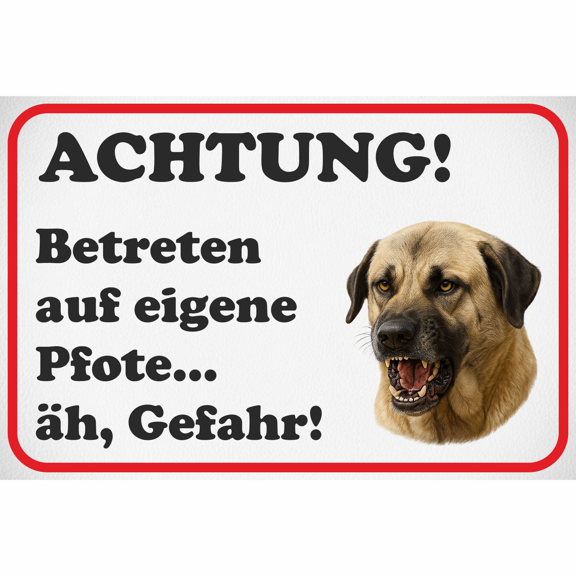 Schild Kangal Hund - Alu Schild 0,5mm wetterfest, lustiges Geschenk Spruch - Picture 17 of 120