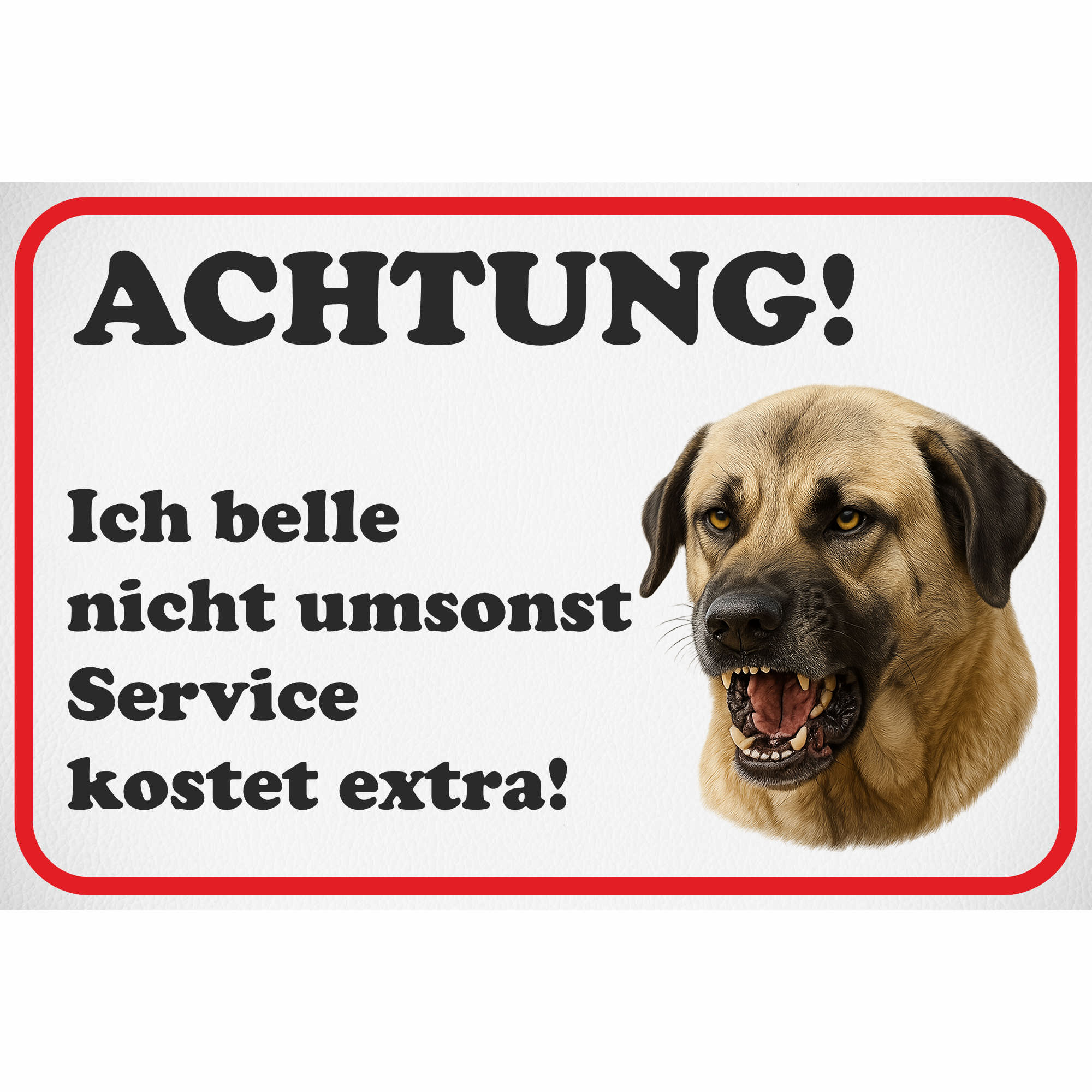 Schild Kangal Hund - Alu Schild 0,5mm wetterfest, lustiges Geschenk Spruch - Picture 33 of 120