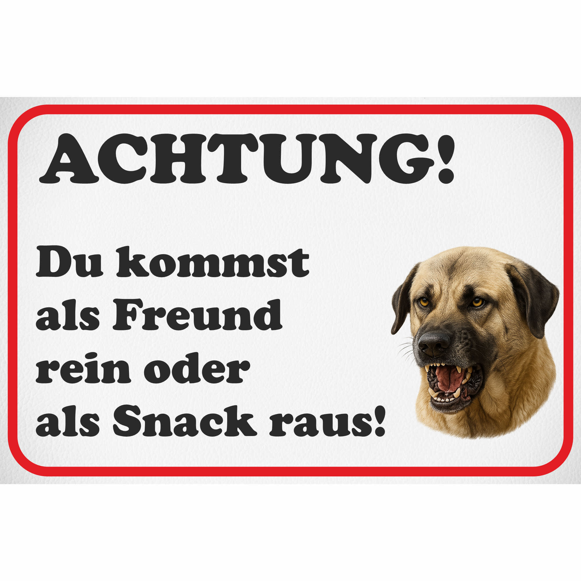 Schild Kangal Hund - Alu Schild 0,5mm wetterfest, lustiges Geschenk Spruch - Picture 41 of 120