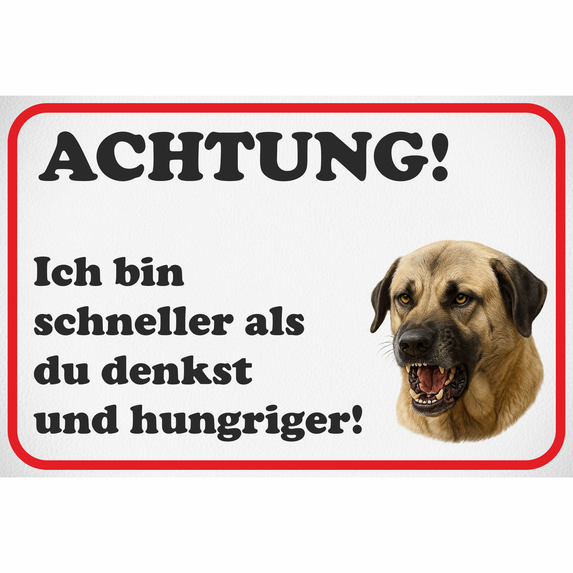 Schild Kangal Hund - Alu Schild 0,5mm wetterfest, lustiges Geschenk Spruch - Picture 49 of 120