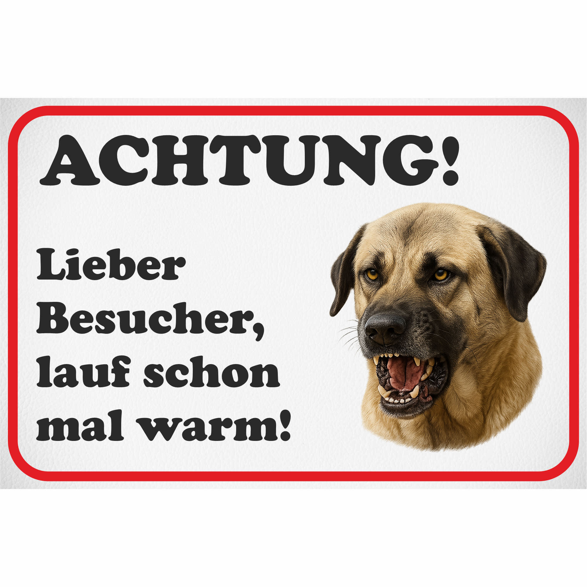 Schild Kangal Hund - Alu Schild 0,5mm wetterfest, lustiges Geschenk Spruch - Picture 57 of 120