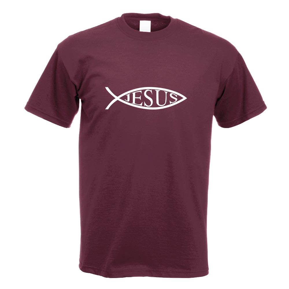 Jesus Fisch T-Shirt Motiv bedruckt Funshirt Design Print - Bild 12 von 19