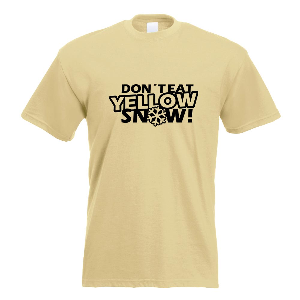 Dont eat yellow Snow T-Shirt Motiv bedruckt Funshirt Design Print - Picture 12 of 19
