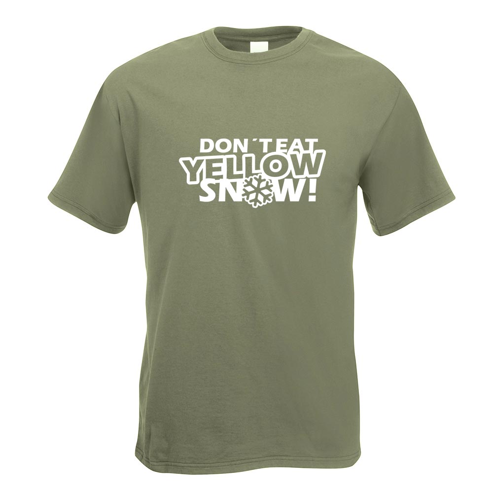 Dont eat yellow Snow T-Shirt Motiv bedruckt Funshirt Design Print - Picture 14 of 19