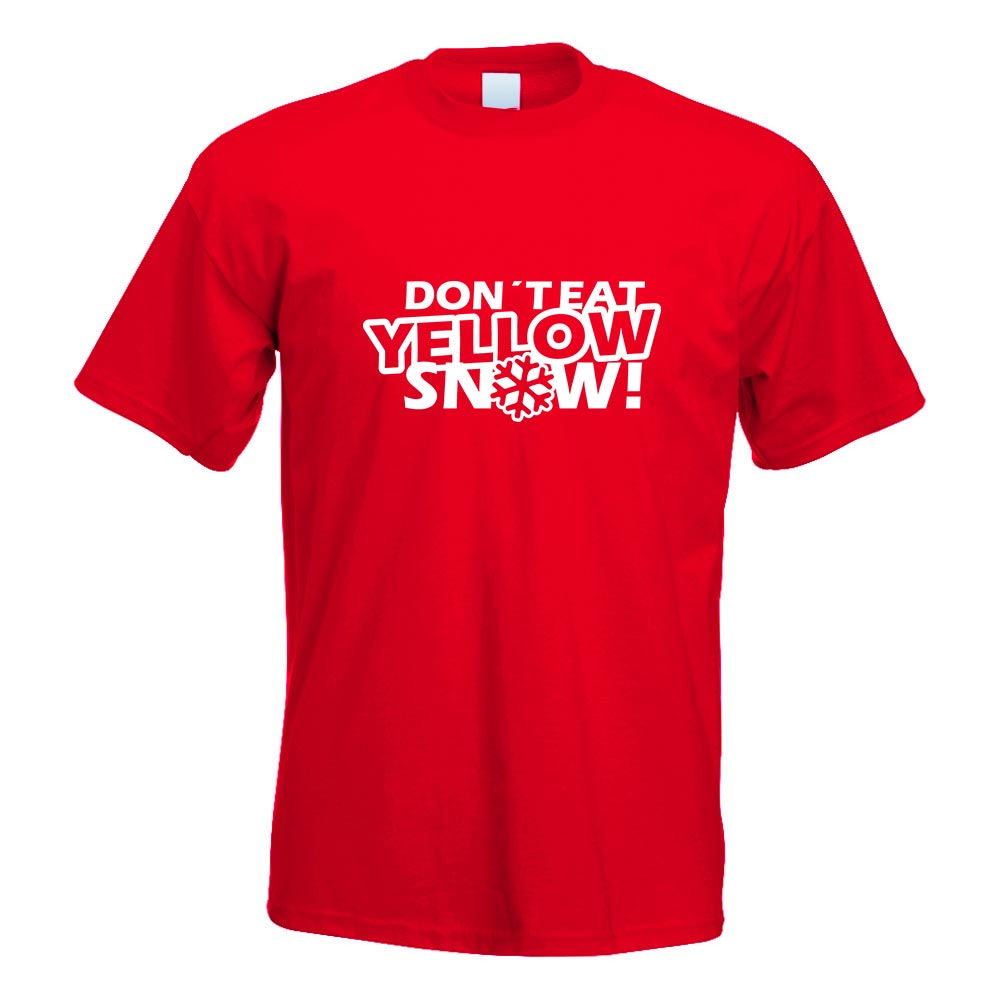 Dont eat yellow Snow T-Shirt Motiv bedruckt Funshirt Design Print - Picture 16 of 19