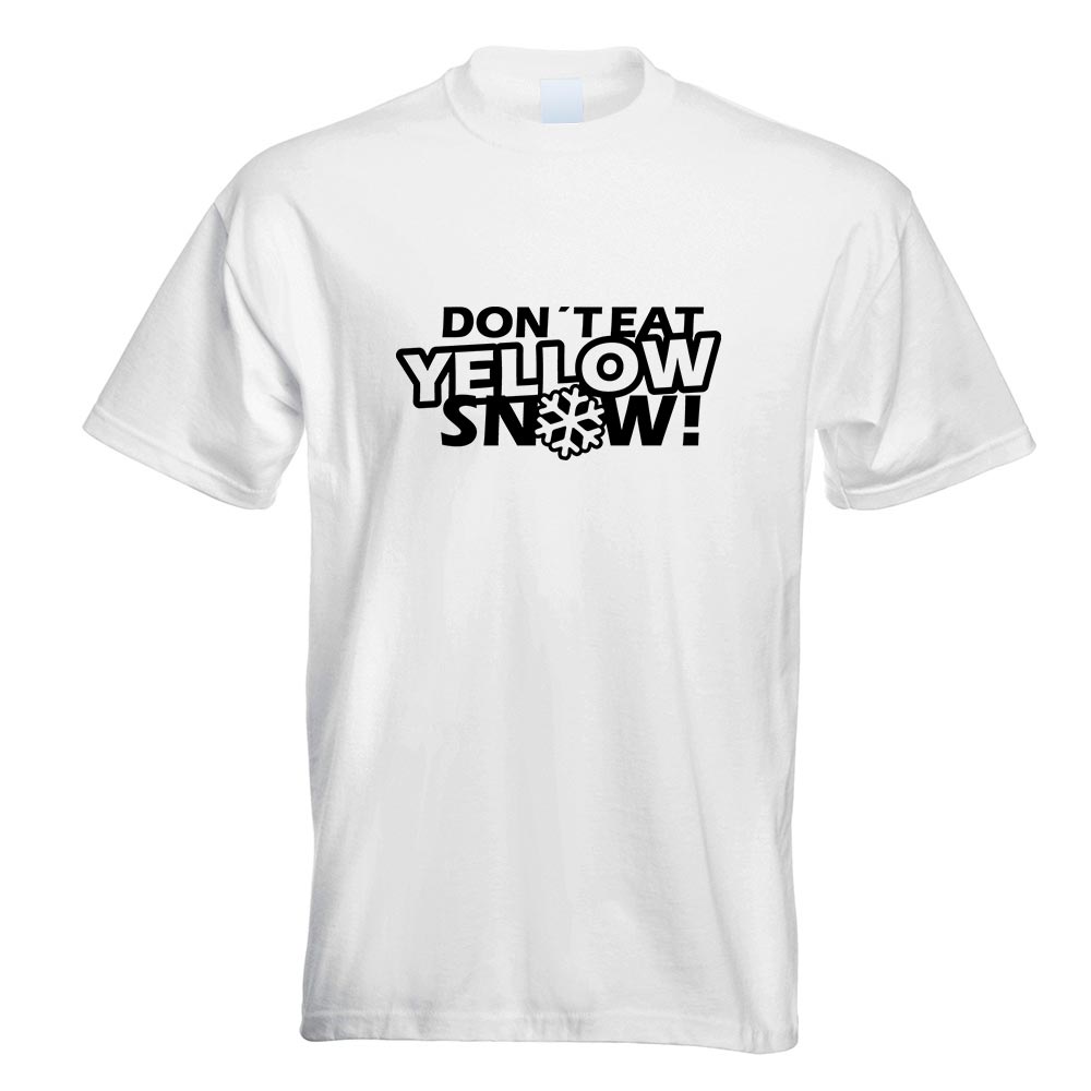 Dont eat yellow Snow T-Shirt Motiv bedruckt Funshirt Design Print - Picture 19 of 19