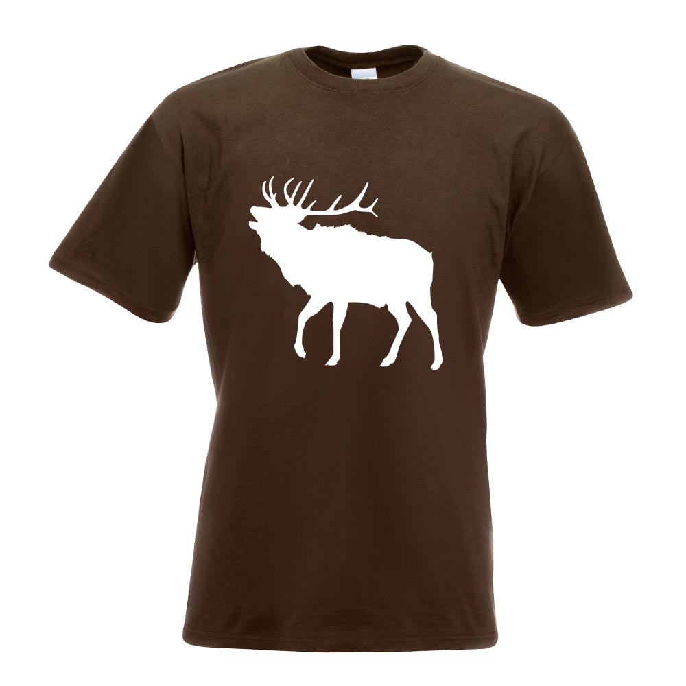 Hirsch Rentier Reh T-Shirt Motiv bedruckt Funshirt Design Print - Picture 13 of 19