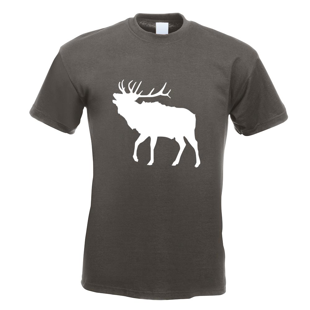 Hirsch Rentier Reh T-Shirt Motiv bedruckt Funshirt Design Print - Picture 5 of 19