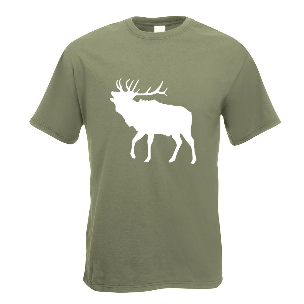 Hirsch Rentier Reh T-Shirt Motiv bedruckt Funshirt Design Print - Picture 8 of 19