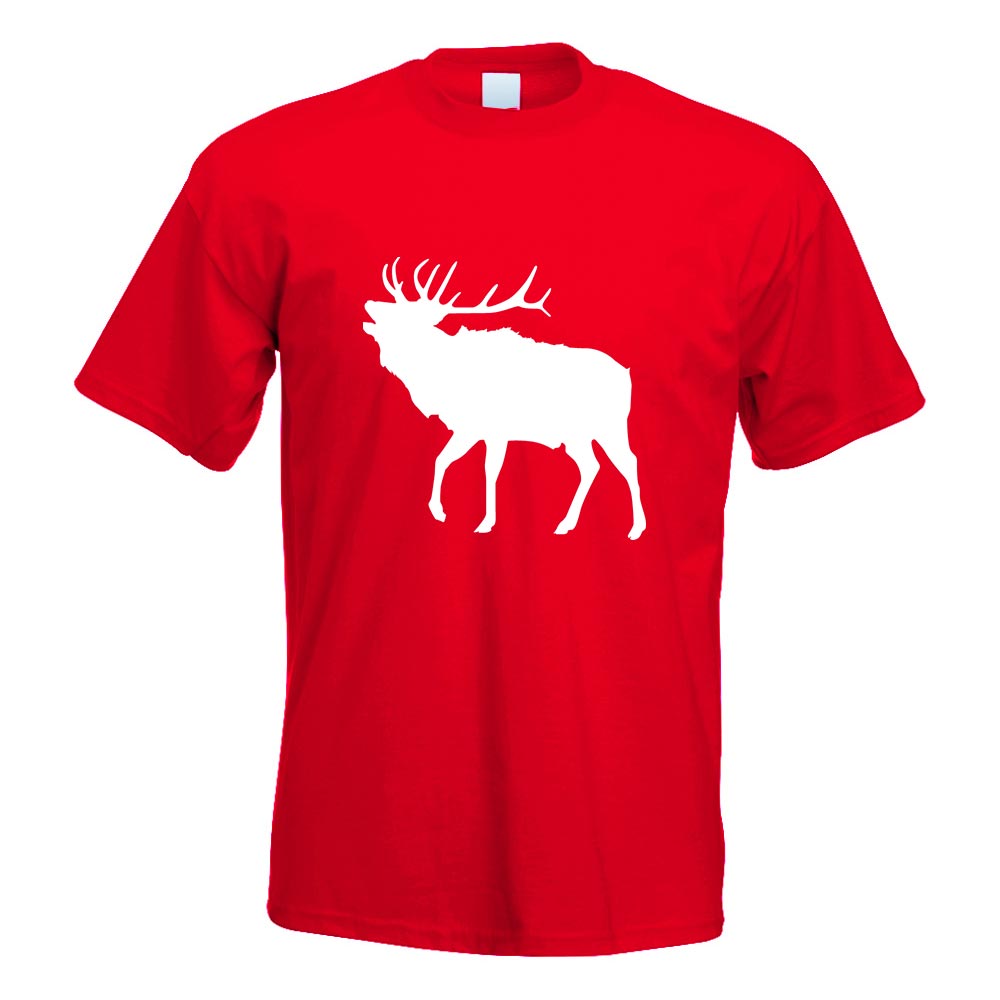 Hirsch Rentier Reh T-Shirt Motiv bedruckt Funshirt Design Print - Picture 9 of 19