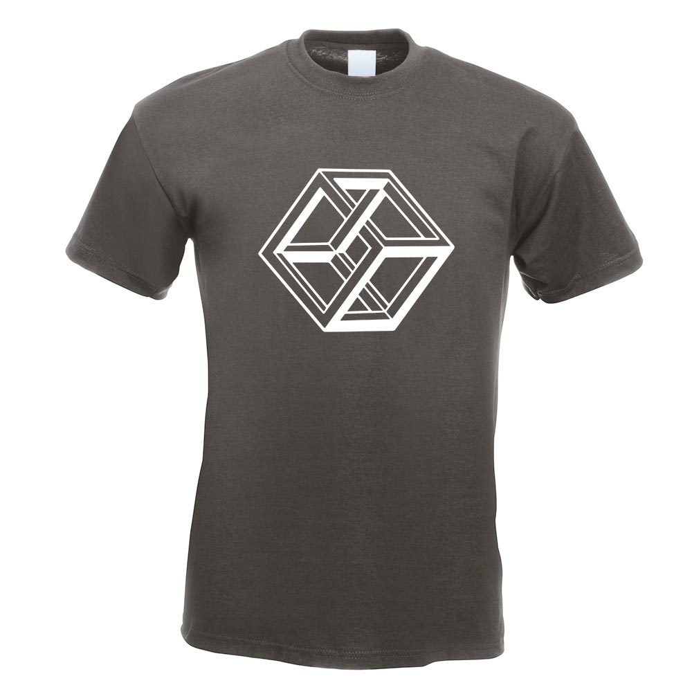 Neckar Würfel - Optische Täuschung T-Shirt Motiv bedruckt Funshirt Design Print - Picture 9 of 19