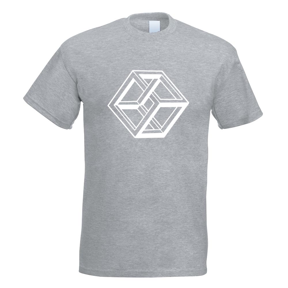 Neckar Würfel - Optische Täuschung T-Shirt Motiv bedruckt Funshirt Design Print - Picture 10 of 19