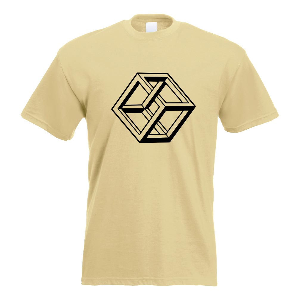 Neckar Würfel - Optische Täuschung T-Shirt Motiv bedruckt Funshirt Design Print - Picture 12 of 19